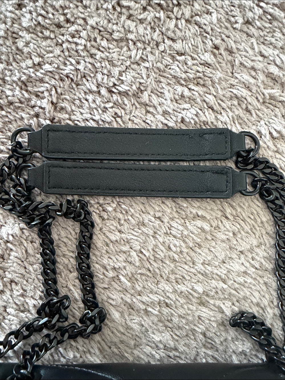 Saint  Black Quilted Matelassé Shoulder Bag with Tonal YSL - Picture 2 of 7